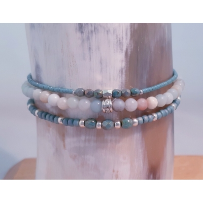 blauwgroen kralen armbanden setje blauwgroen kralen armbanden setje